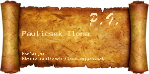 Paulicsek Ilona névjegykártya