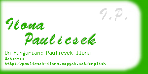 ilona paulicsek business card